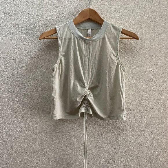 lululemon athletica Tops - Lululemon Cinch Me Cropped T-Shirt Light Mint Green Gym Athletic Workout Size 4